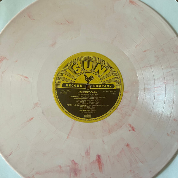 Johnny Cash Now Here’s Johnny Cash Limited PINK CREAM MARBLE Vinyl LP