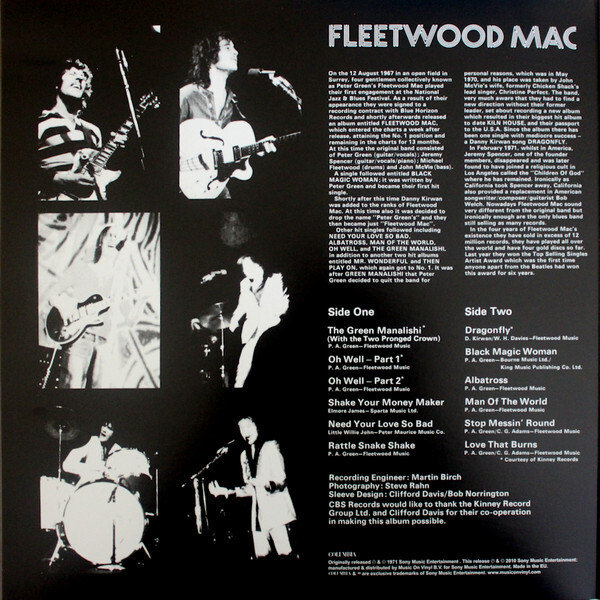 Fleetwood Mac Greatest Hits MOV audiophile 180gm vinyl LP For Sale ...