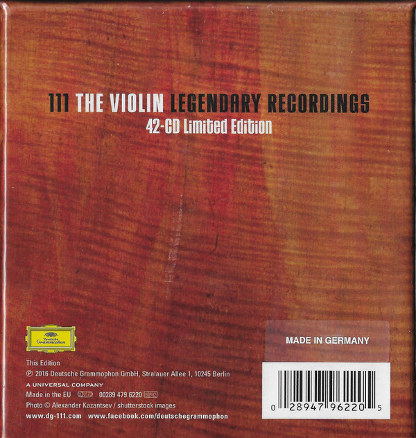 クラシック 111 Violin Legendary Recordings 42CD BOX Various - 111 The Violin - Legendary Recordings Box Set buy new