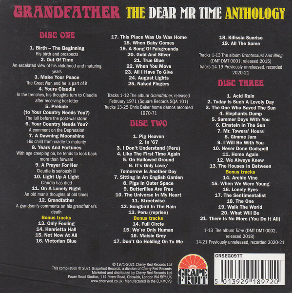 Dear Mr. Time Grandfather The Dear Mr Time Anthology CD Box Set 