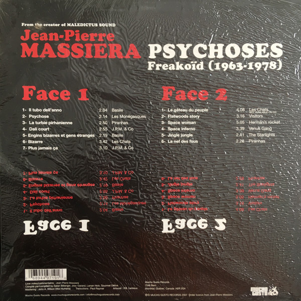 Jean-Pierre Massiera Psychoses Freakoïd (1963-1978) Vinyl LP