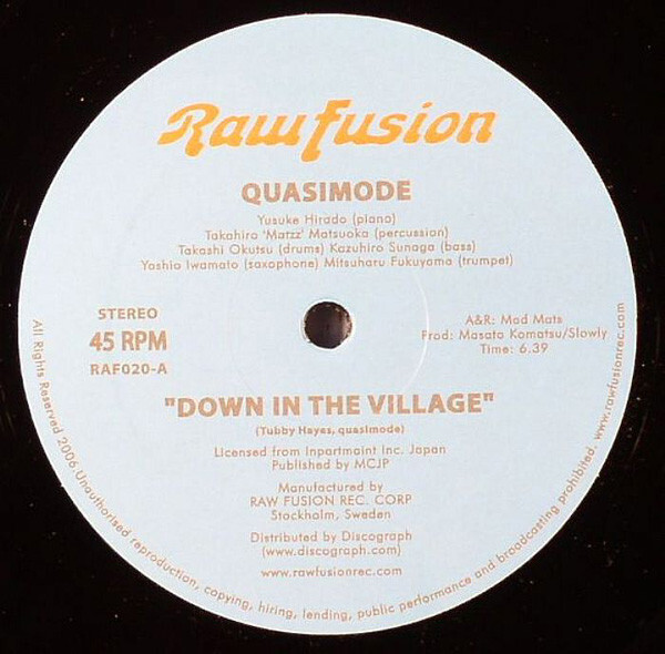 Quasimode - Down In The Village / Oneself - LIKENESS Vinyl buy new 