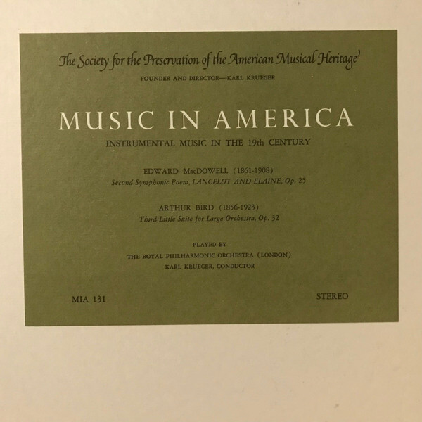 Edward MacDowell / Arthur Bird / Karl Krueger / The Royal Philharmonic ...