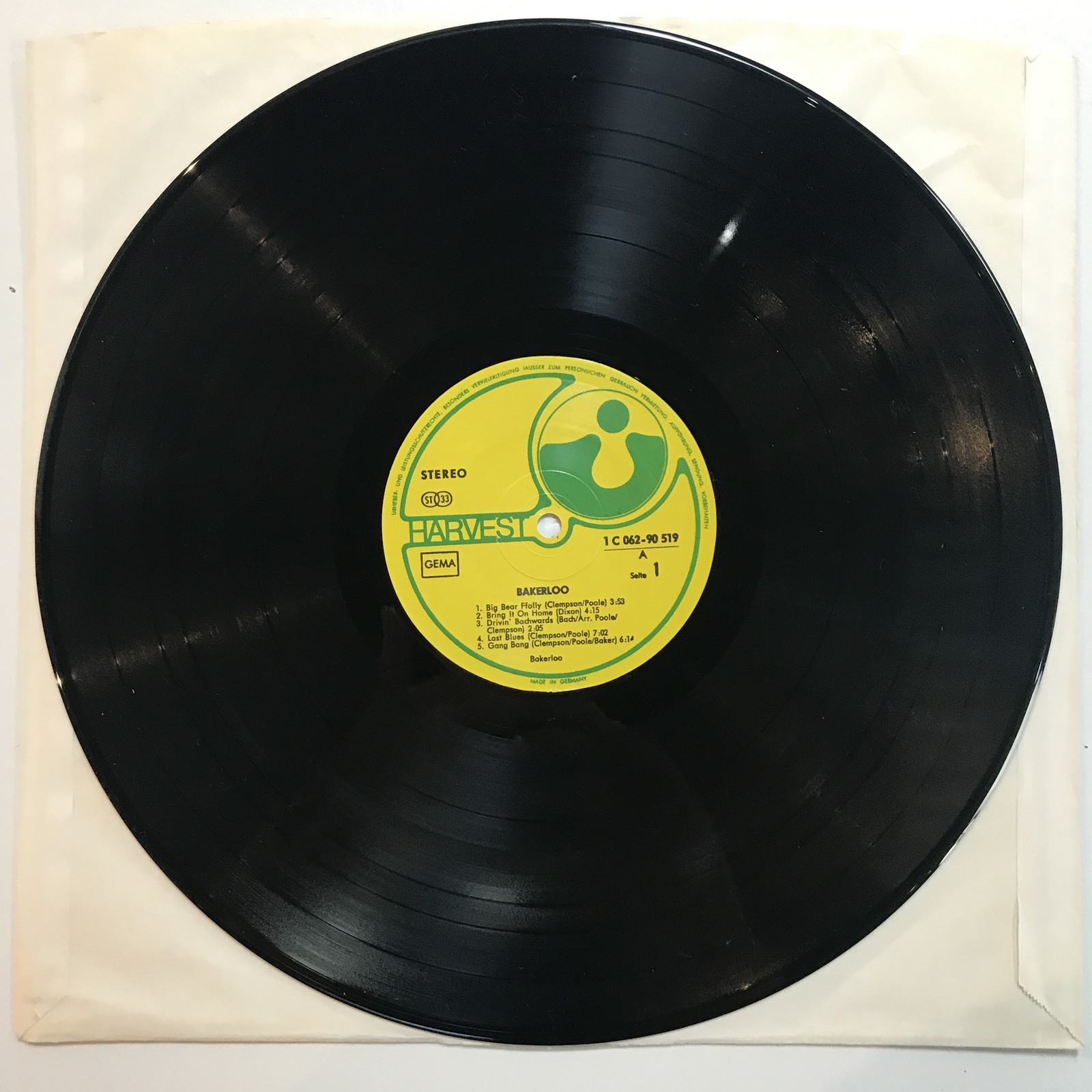 Bakerloo Bakerloo 1969 German Harvest vinyl LP For Sale Online and ...
