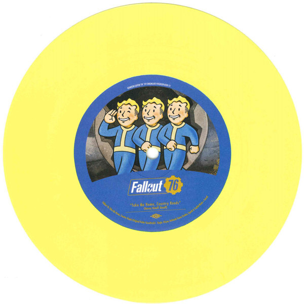 Spank Live Fallout 76 Take Me Home, Country Roads ETCHED YELLOW 7 vinyl  SINGLE For Sale On