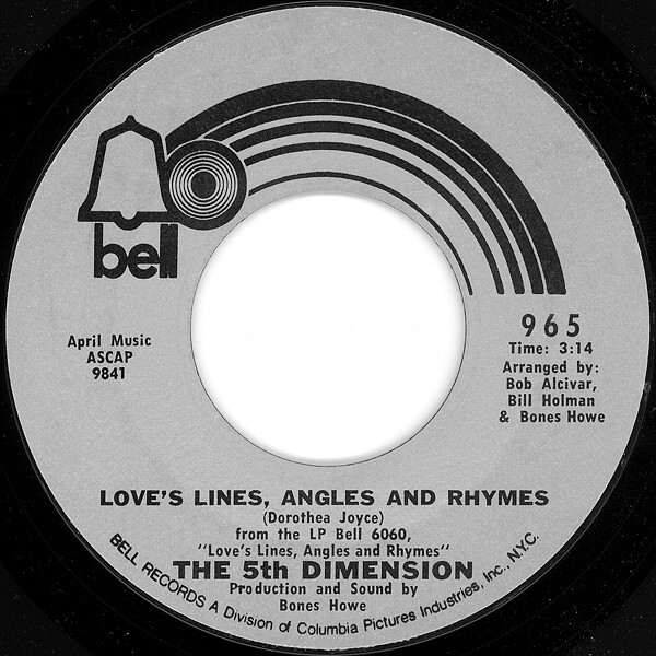 The Fifth Dimension Love's Lines, Angles And Rhymes VINYL - Discrepancy