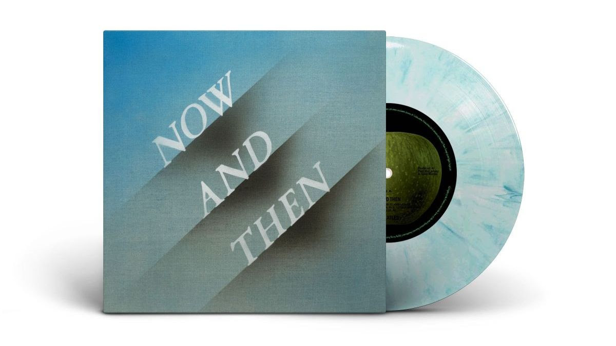 The Beatles Now And Then BLUE / WHITE MARBLE VINYL 7 