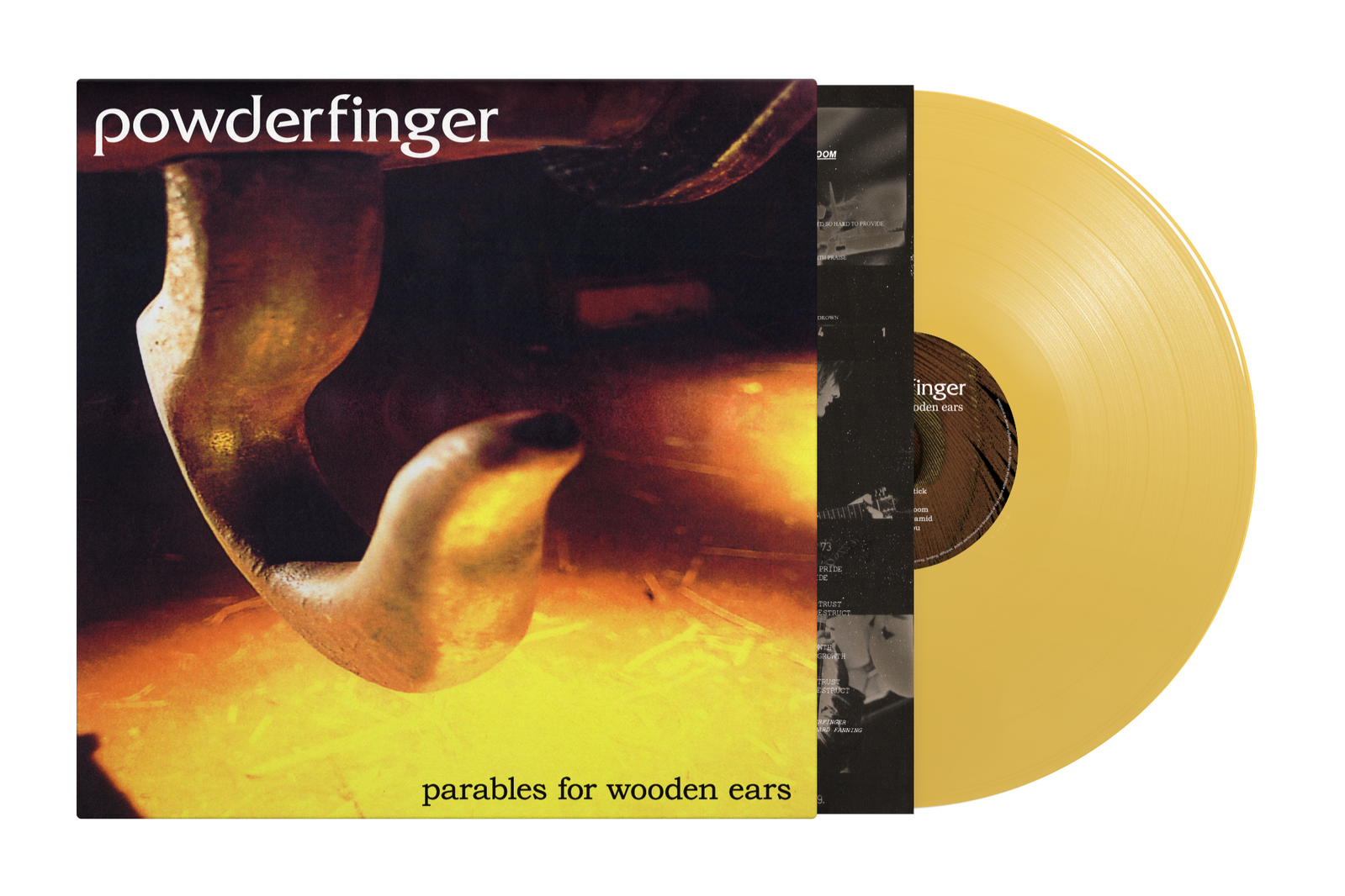 Powderfinger Merchandise Powderfinger Parables For Wooden Ears 180GM SAFFRON YELLOW VINYL LP ...