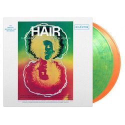 Original Broadway Cast Hair soundtrack MOV ltd #d 180gm GREEN/ORANGE vinyl 2 LP