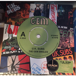 U.K. Subs Gem Singles 180gm GREEN vinyl LP 