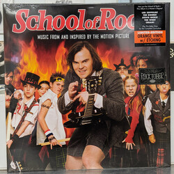 School Of Rock Soundtrack TRANSLUCENT ORANGE ETCHED vinyl 2 LP