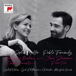 Anne-Sophie Mutter Pablo Ferrandez Brahms Double Concerto C Schumann Piano Trio vinyl 2 LP