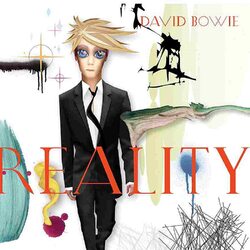 David Bowie Reality vinyl LP WHITE / BLUE SWIRL foldout sleeve