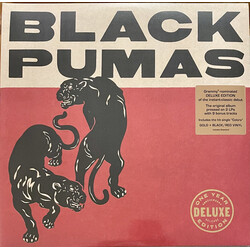 Black Pumas Black Pumas deluxe Anniversary GOLD / BLACK RED vinyl 2 LP gatefold