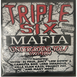 Three 6 Mafia Underground Vol. 1 1991-1994 RED BLACK SPLASH VINYL 2 LP