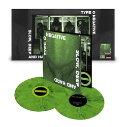 Type O Negative Slow, Deep And Hard 20th Anniversary GREEN BLACK vinyl 2 LP gatefold sleeve