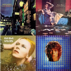 David Bowie Space Oddity, Man Who Sold World, Hunky Dory, Ziggy Stardust 4 LPs