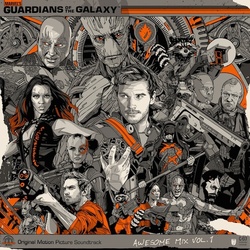 Guardians Of Galaxy Awesome Mix V1 Mondo MARBLE 180gm LP vinyl +handbill