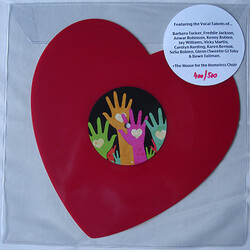 House For The Homeless We Can Heal Limited #d HEART SHAPED RED 7" vinyl SINGLE