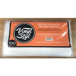100 x Vinyl Styl Protective Outer Record Sleeves for LPs x 3 mil