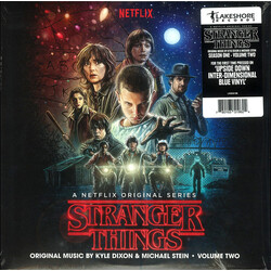 Stranger Things Vol 2 soundtrack BLACK / BLUE SWIRL vinyl 2 LP