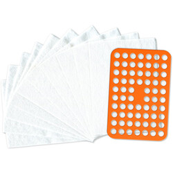 Vinyl Styl Deep Groove Record Washer Replacement Filters 10 Pk w/ Plastic Screen