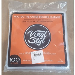 Vinyl Styl Protective Outer Record Sleeves x 100 3 mil for 7" vinyl singles