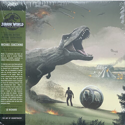 Jurassic World Fallen Kingdom soundtrack Mondo Clear Orange Red Splatter vinyl 2 LP