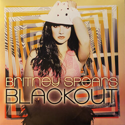 Britney Spears Blackout CLEAR WITH BLACK, YELLOW, AND RED SPLATTER vinyl LP
