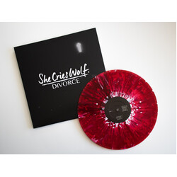 She Cries Wolf Divorce Limited #d TRANSPARENT RED WHITE SPLATTER vinyl LP