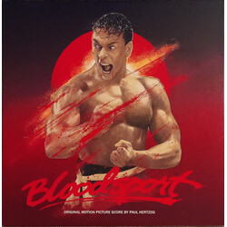 Paul Hertzog Bloodsport soundtrack Waxwork Records vinyl 2 LP g/f Red With Black And Gold Splatter