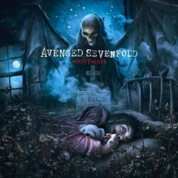 Avenged Sevenfold Nightmare Limited GREY BLUE SPLIT BLACK SPLATTER vinyl 2 LP
