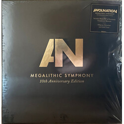 Awolnation Megalithic Symphony deluxe 10th Anny Limited CLEAR GOLD 180gm vinyl 2 LP DENTED