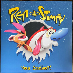 Ren & Stimpy You Eediot! Limited BLUE WHITE TRISTRIPE vinyl LP