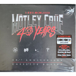 Mötley Crüe 40 Years 40th Anniversary COLOURED 5 CASSETTE BOXSET