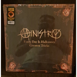 Ministry Every Day Is Halloween Greatest Tricks Limited ORANGE BLACK SPLATTER Vinyl LP