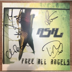 Ash Free All Angels clear/yellow splatter Vinyl LP FULLY SIGNED