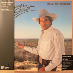 George Strait Ocean Front Property BLUE WHITE MARBLE VINYL LP