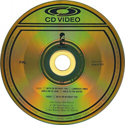 U2 With Or Without You UK 1987 GOLD 5" CDV - USED