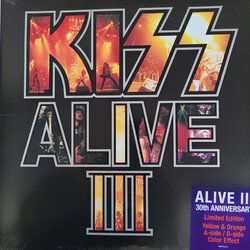 Kiss Alive III YELLOW ORANGE Vinyl 2 LP