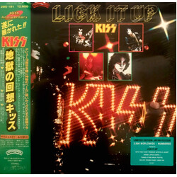 Kiss Lick It Up CLEAR BLACK SPLATTER Vinyl LP