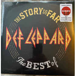 Def Leppard The Story So Far: The Best Of YELLOW & ORANGE Vinyl 2 LP