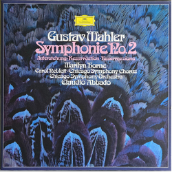 Gustav Mahler / Marilyn Horne / Carol Neblett / Chicago Symphony / Claudio Abbado Symphonie No.2 DEUTSCHE GRAMMOPHE #D BLACK VINYL 2 LP