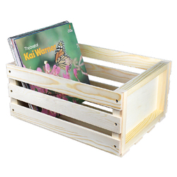 Record Vinyl Album LP Storage Wooden Crate Box like Crosley
