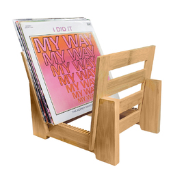 Bamboo Vinyl LP Record Display Stand Accessory