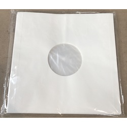20x Kraft White Paper Record Inner Sleeves 90gm + Plastic Lined For Vinyl LPs 12"