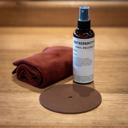 Record Vinyl LP Cleaning Kit CLOTH Cleaning Fluid Label Protector Top Quality