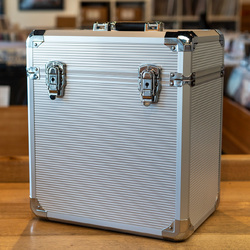 ALL Aluminium DJ Record Storage Flight Carry Case Holds 50x 12" /  Vinyl LPs detachable top Lockable