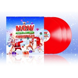Various Artists Now Thats What I Call Christmas RED vinyl 3 LP DINGED CORNER