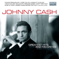 Johnny Cash Greatest Hits And Favorites LIMITED TRANSPARENT RED VINYL 2 LP